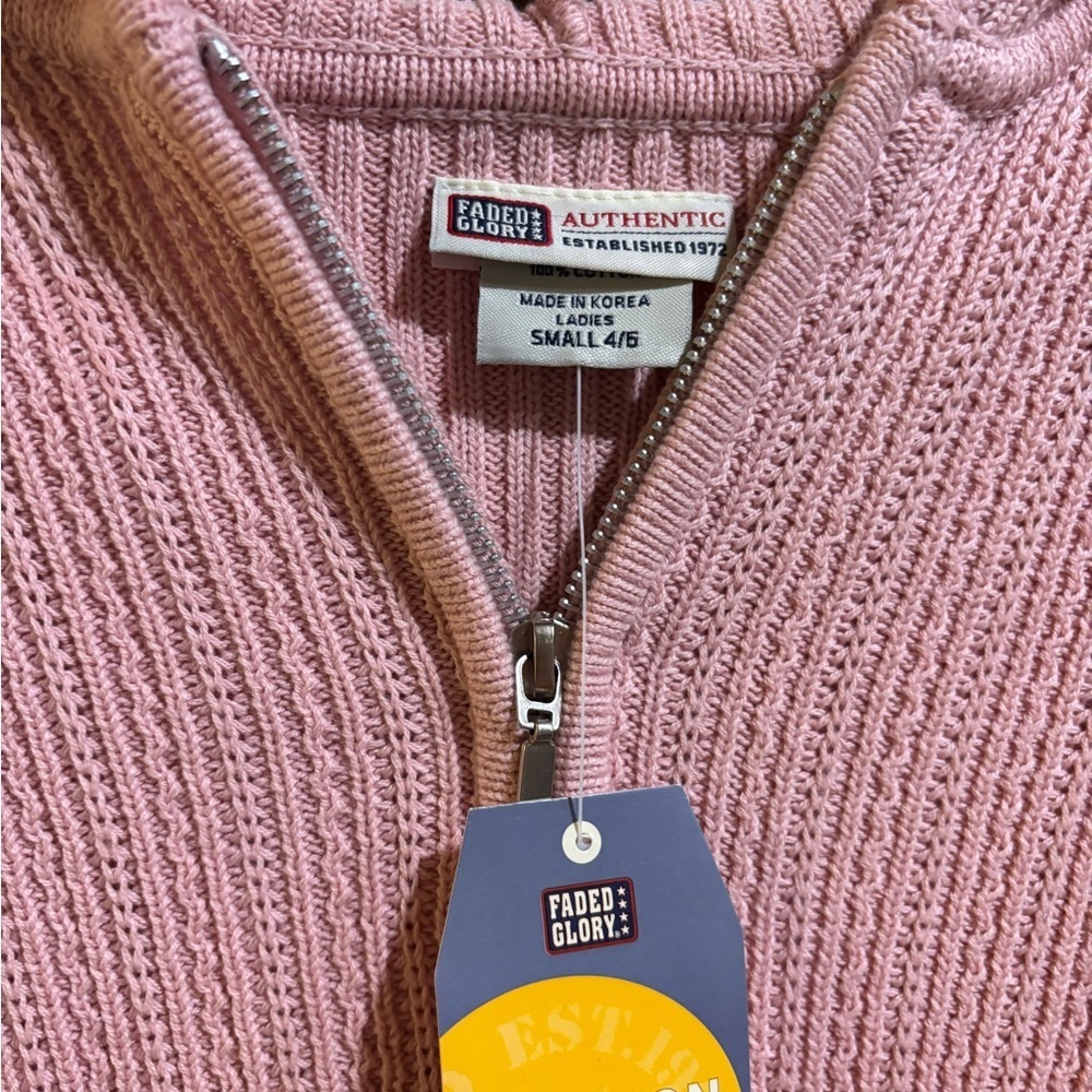 Y2K 100% Cotton Pink Women's Sweater - Picture 2 of 5